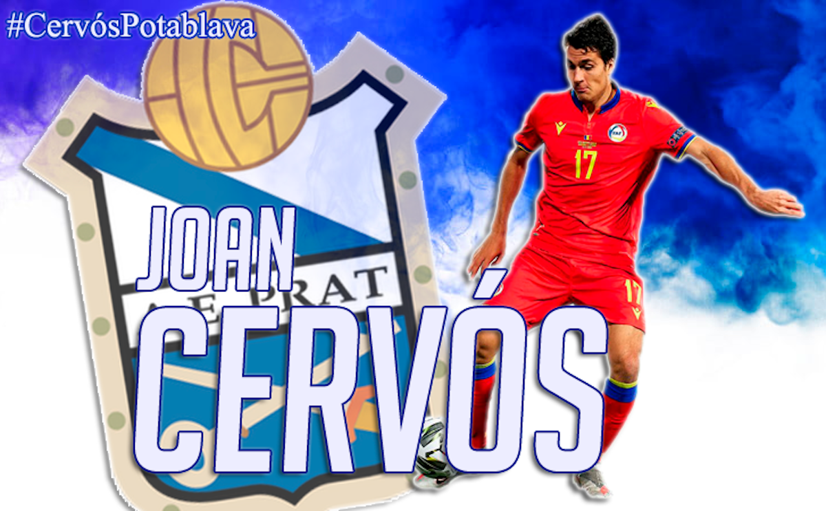 Imatge compartida pel Prat anunciant el fitxatge de Joan Cervós.