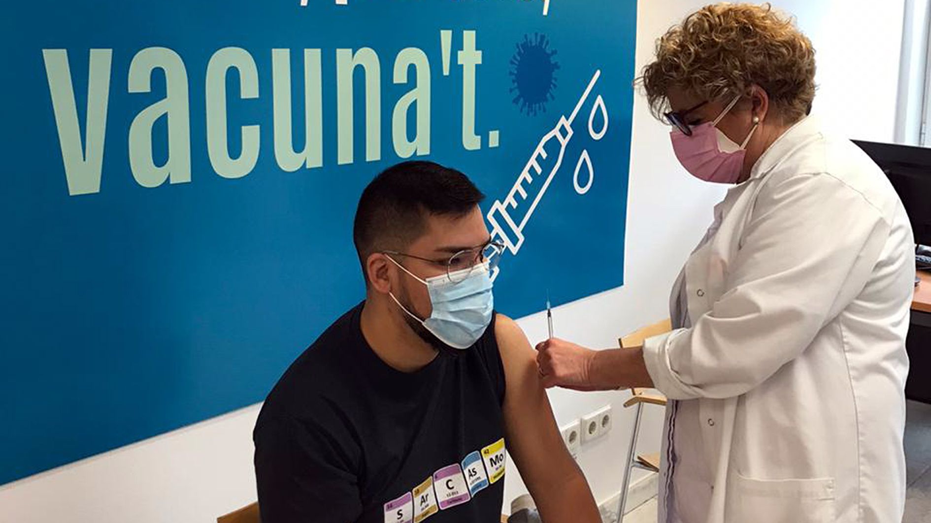 Una vacunació a l'hospital.