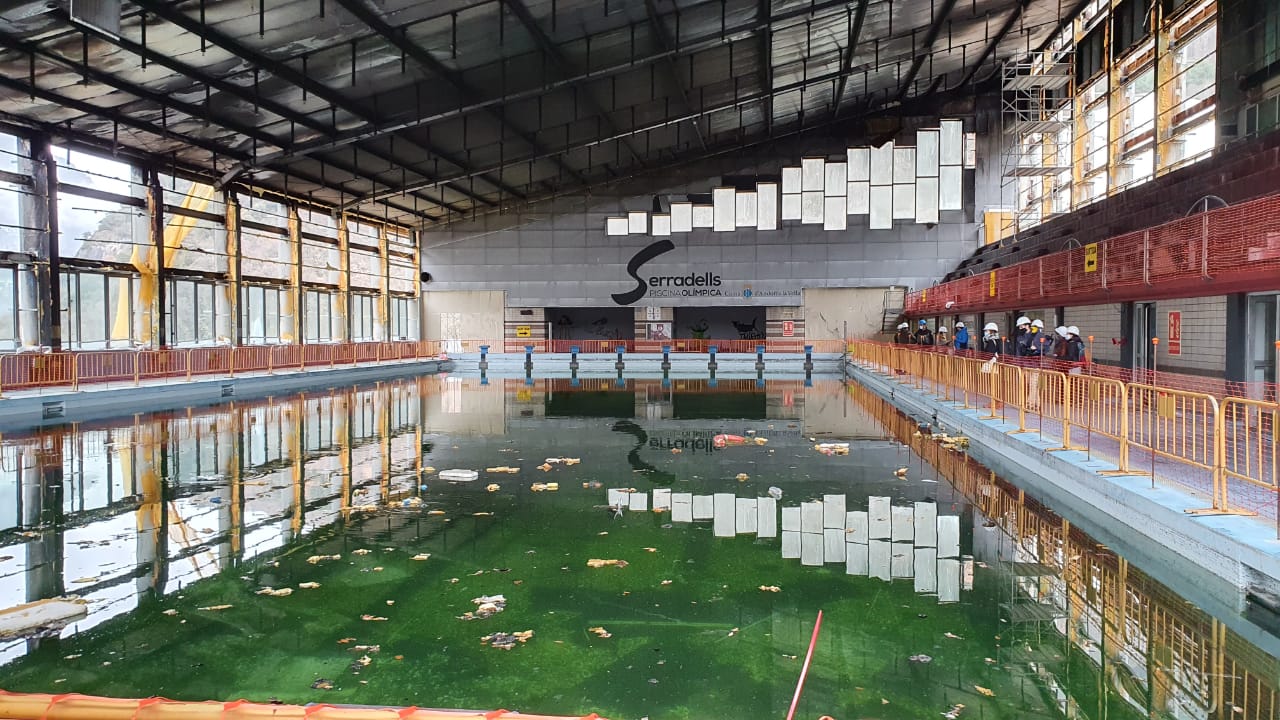L'estat actual de la piscina dels Serradells