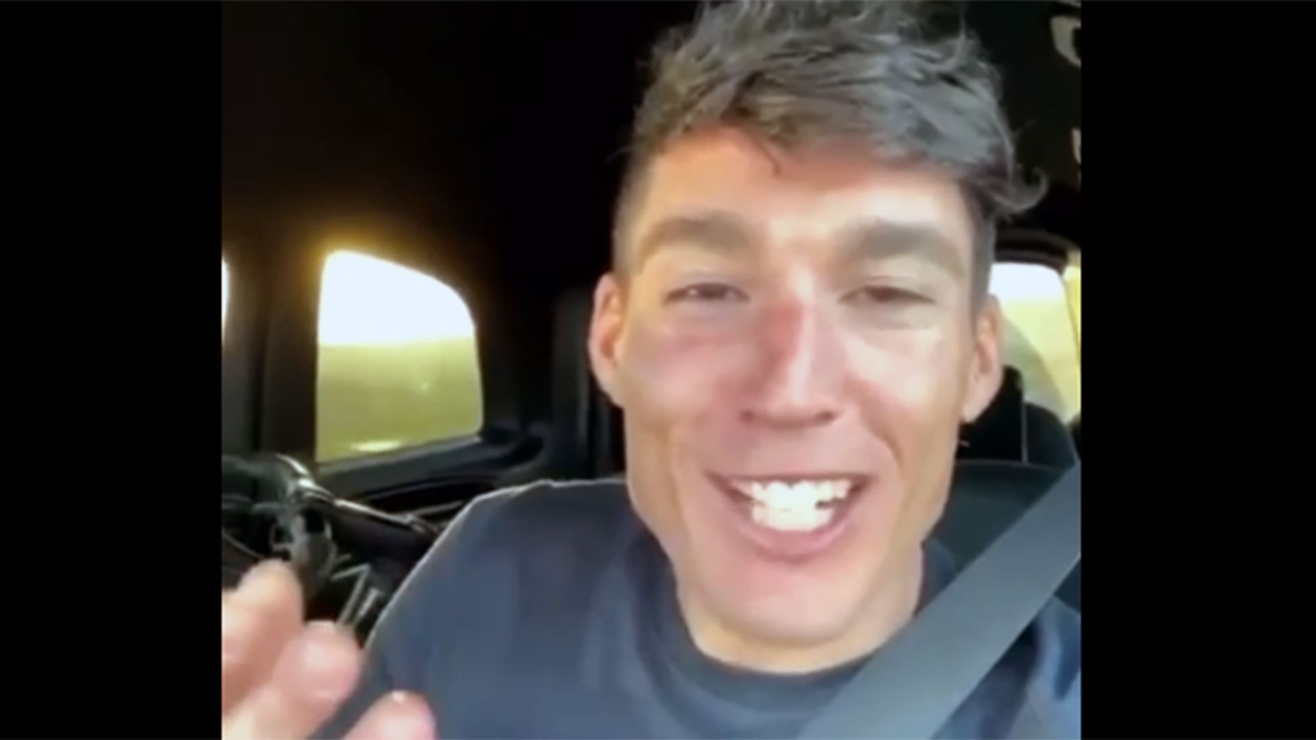 Aleix Espargaró en un moment de la controvertida gravació.