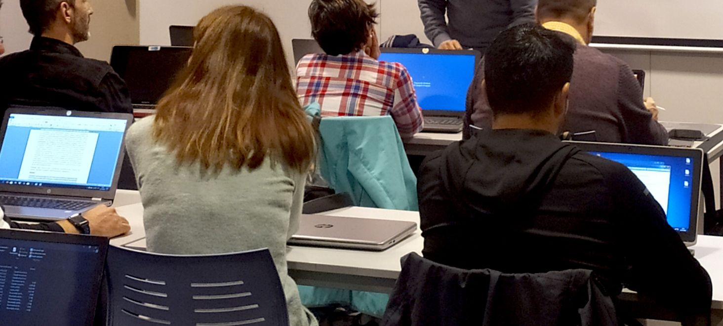 Una classe a la Universitat d'Andorra.