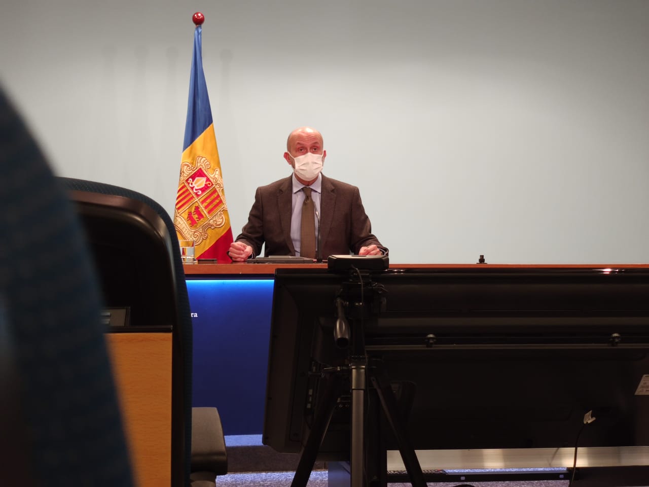 El ministre de Salut, Joan Martínez Benazet, durant la compareixença.