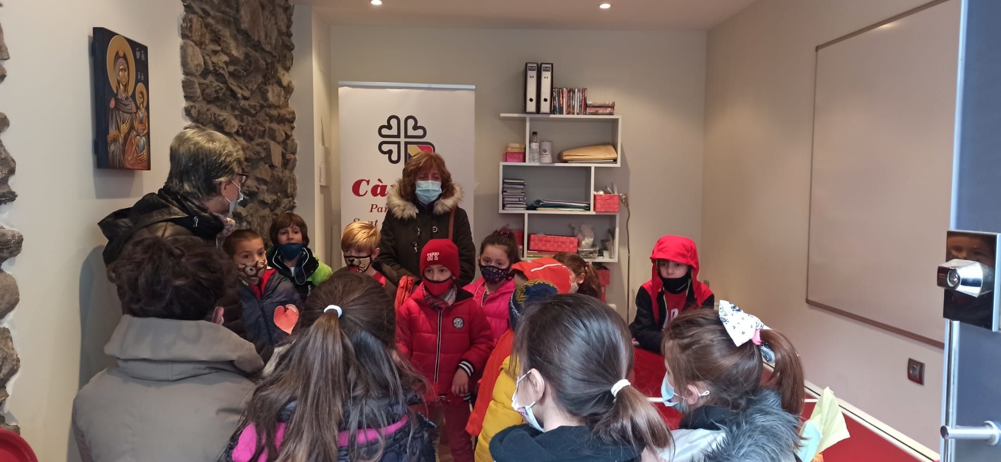 Un moment de la visita dels alumnes.