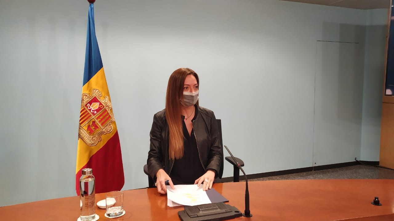 Helena Mas durant la compareixença.