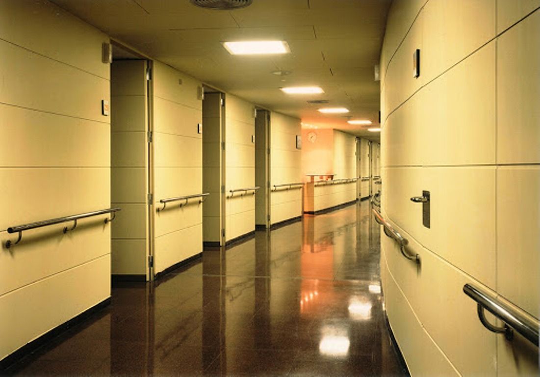 Passadís del segon pis de l'hospital.