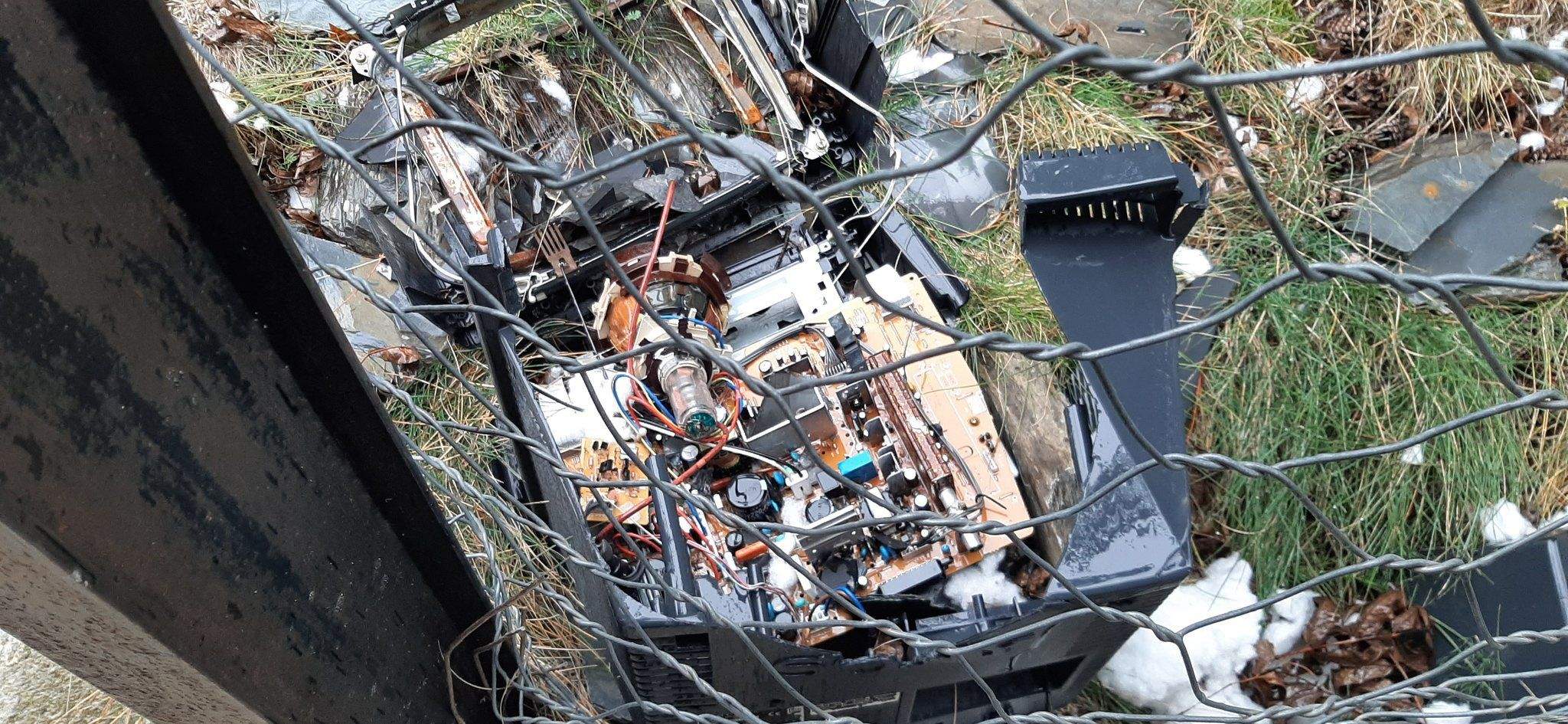 Un dels objectes que hi ha a l'abocador.