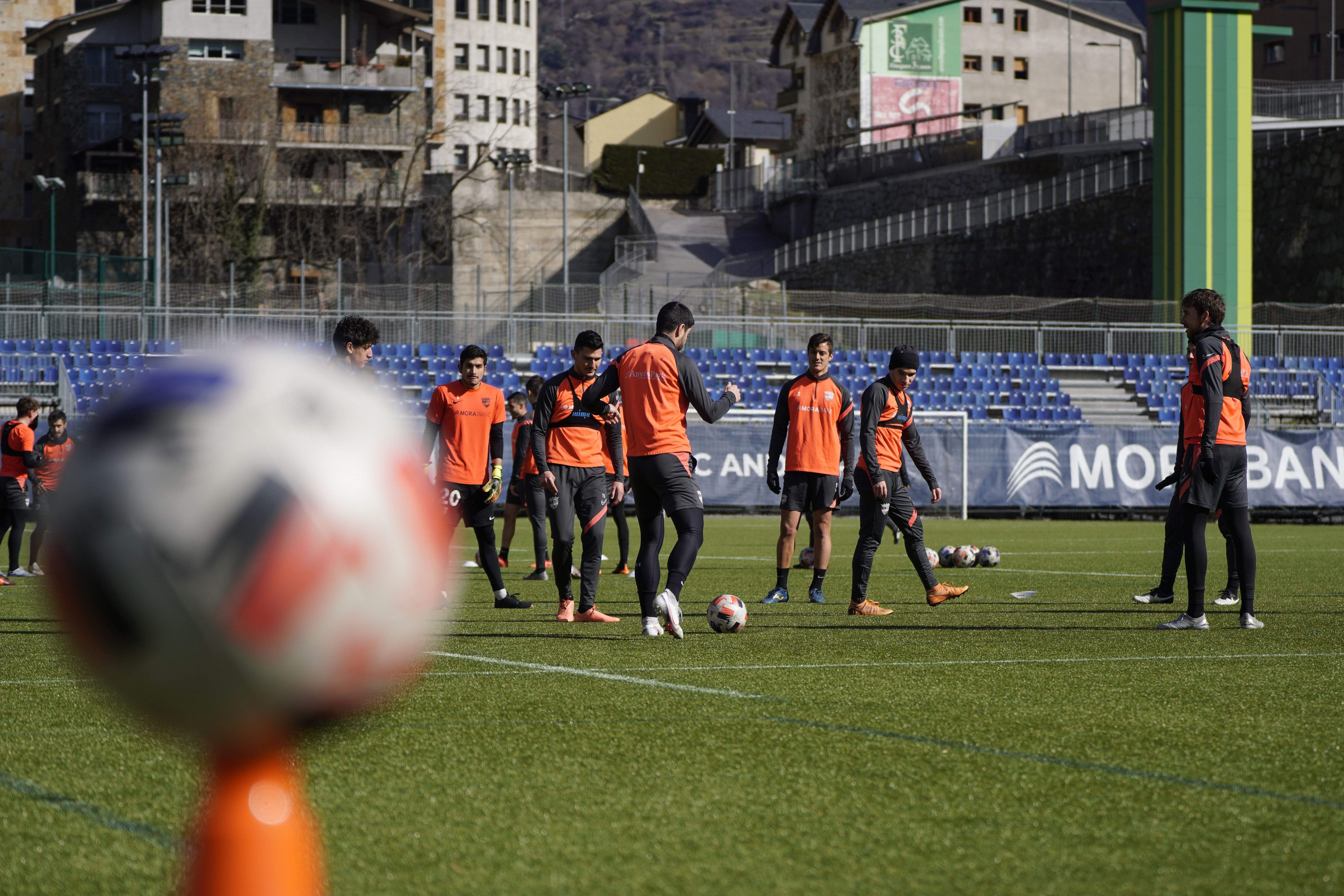 Un instant d'un dels entrenaments d'aquesta setmana.