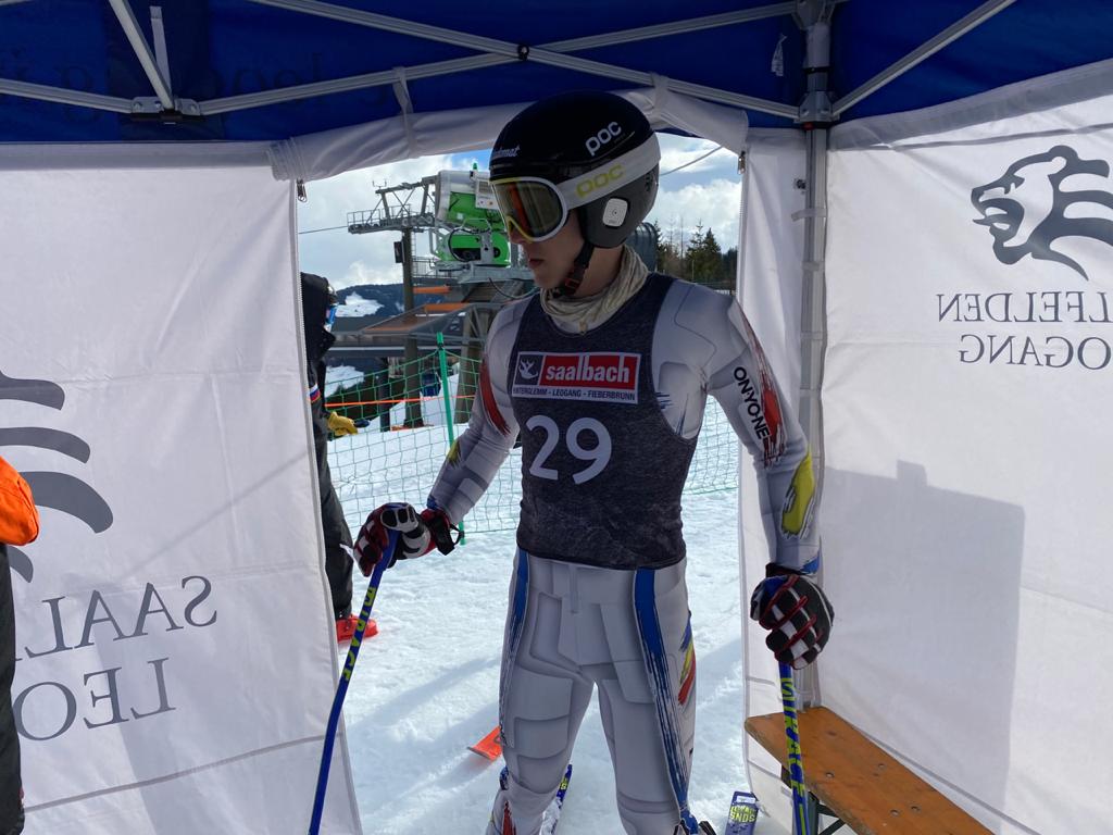 Roger Puig, a la sortida del gegant de Leogang.