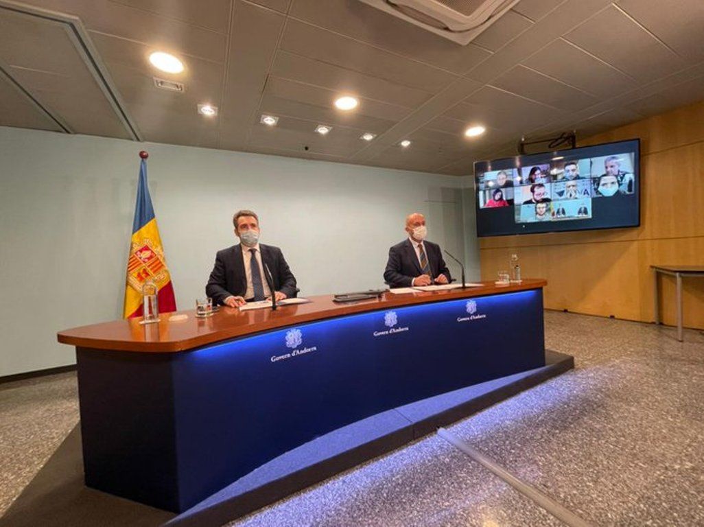 Eric Jover i Joan Martínez Benazet durant la roda de premsa d'aquest dimecres.