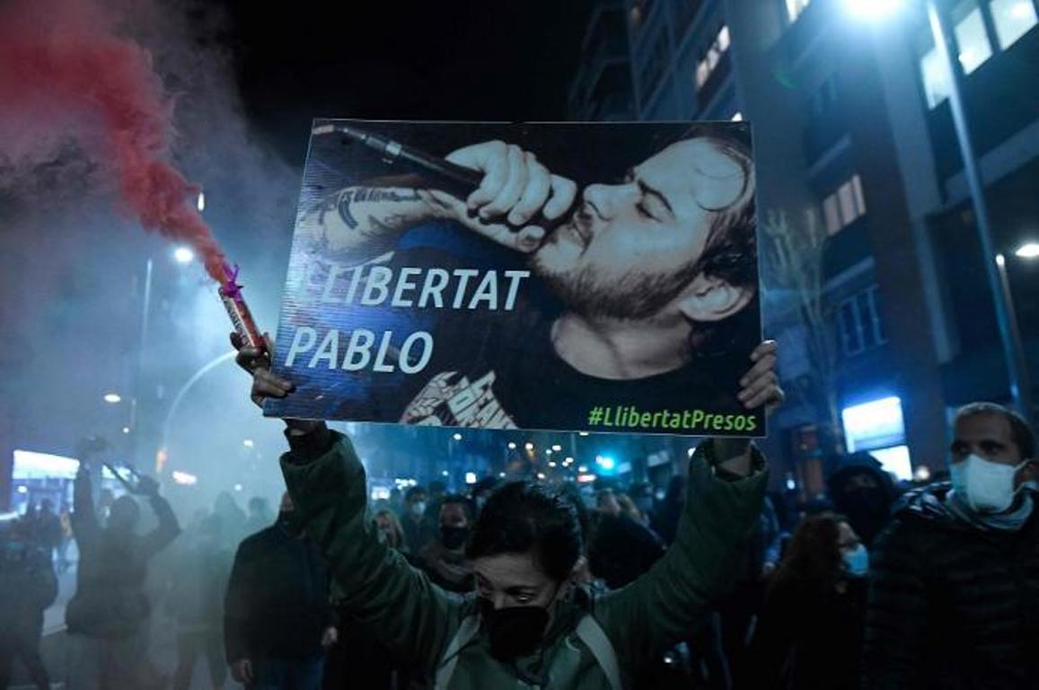 Manifestació de suport a Pablo Hasél.