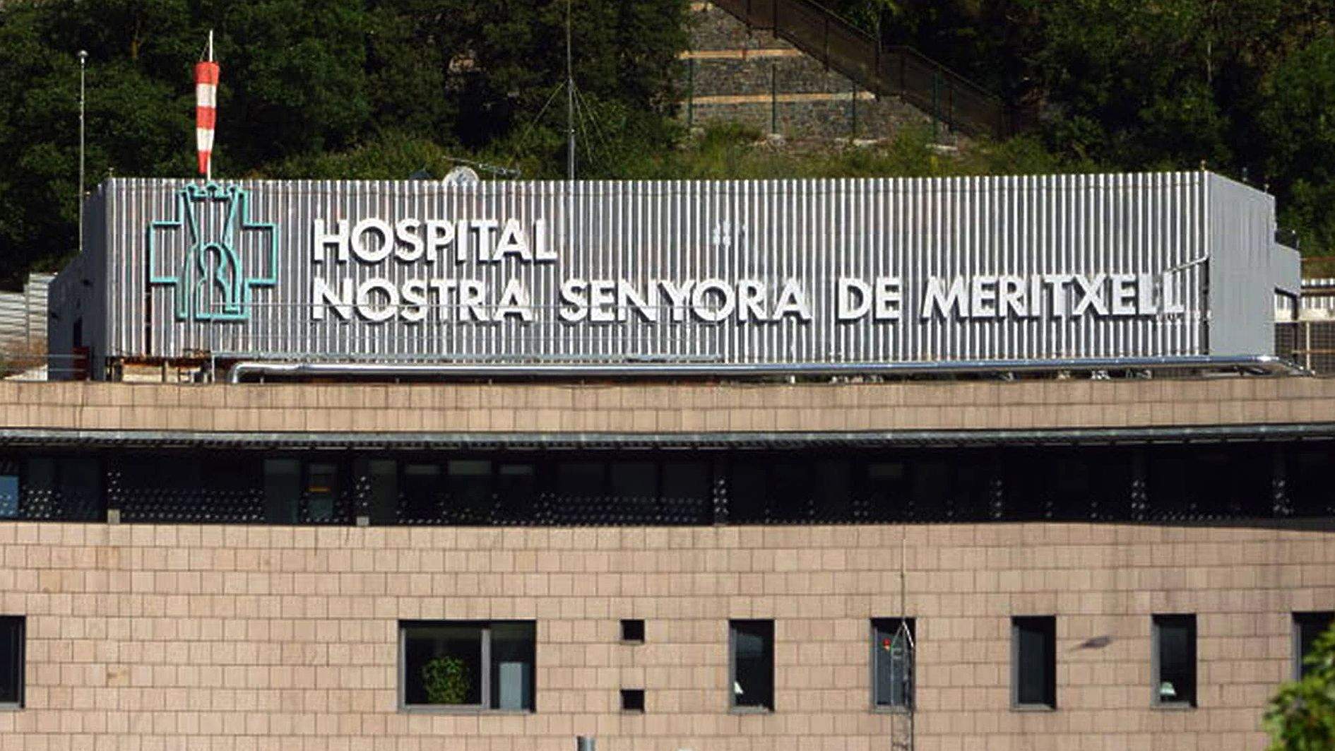 Façana de l'hospital Nostra Senyora de Meritxell.