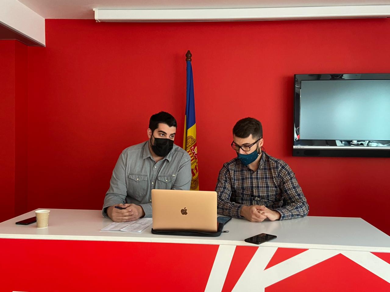 Pere Baró i Joao de Melo, aquesta tarda durant la roda de premsa telemàtica