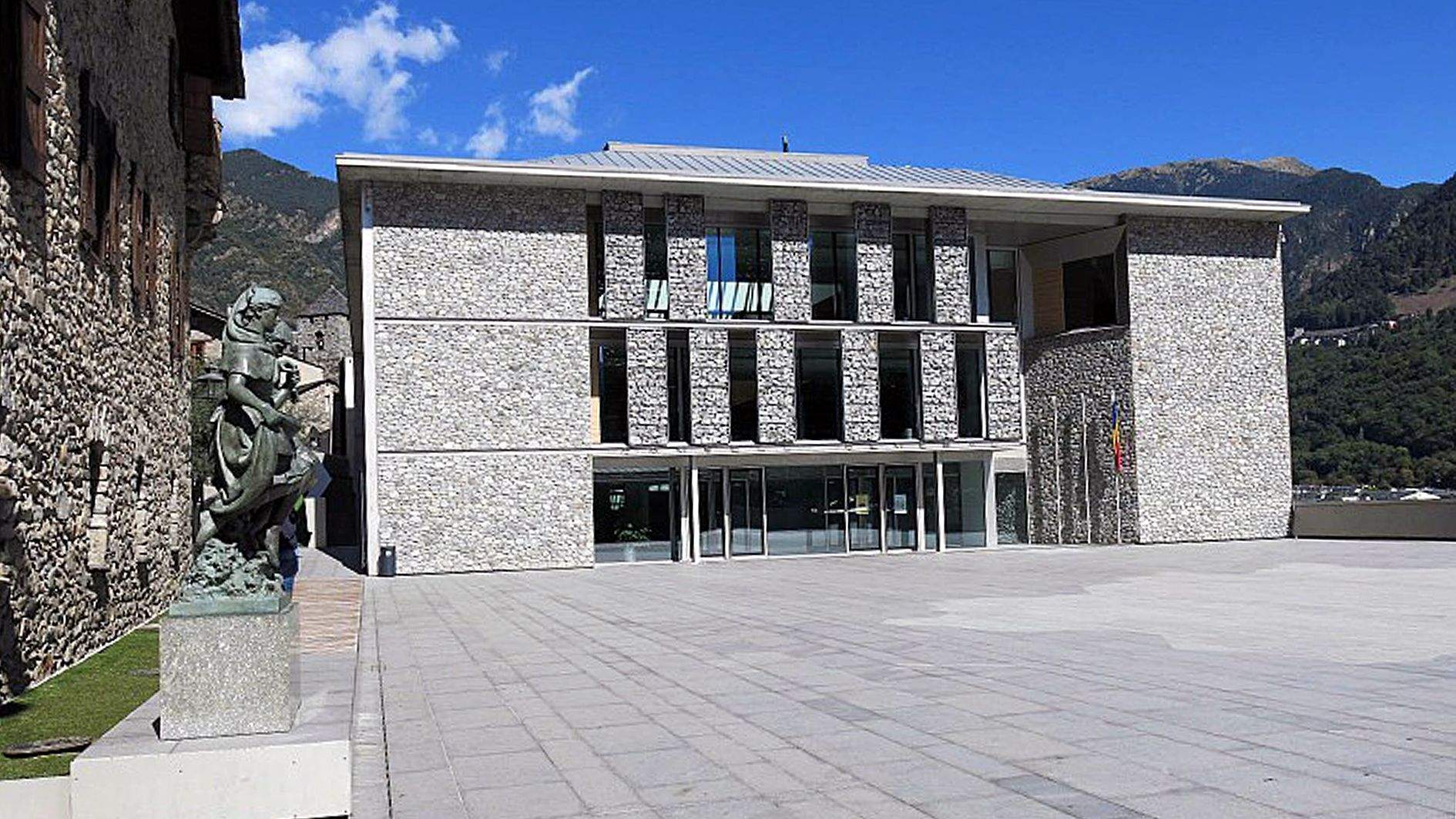 Una imatge de la plaça del Consell General, on s'hauria de fer la concentració.