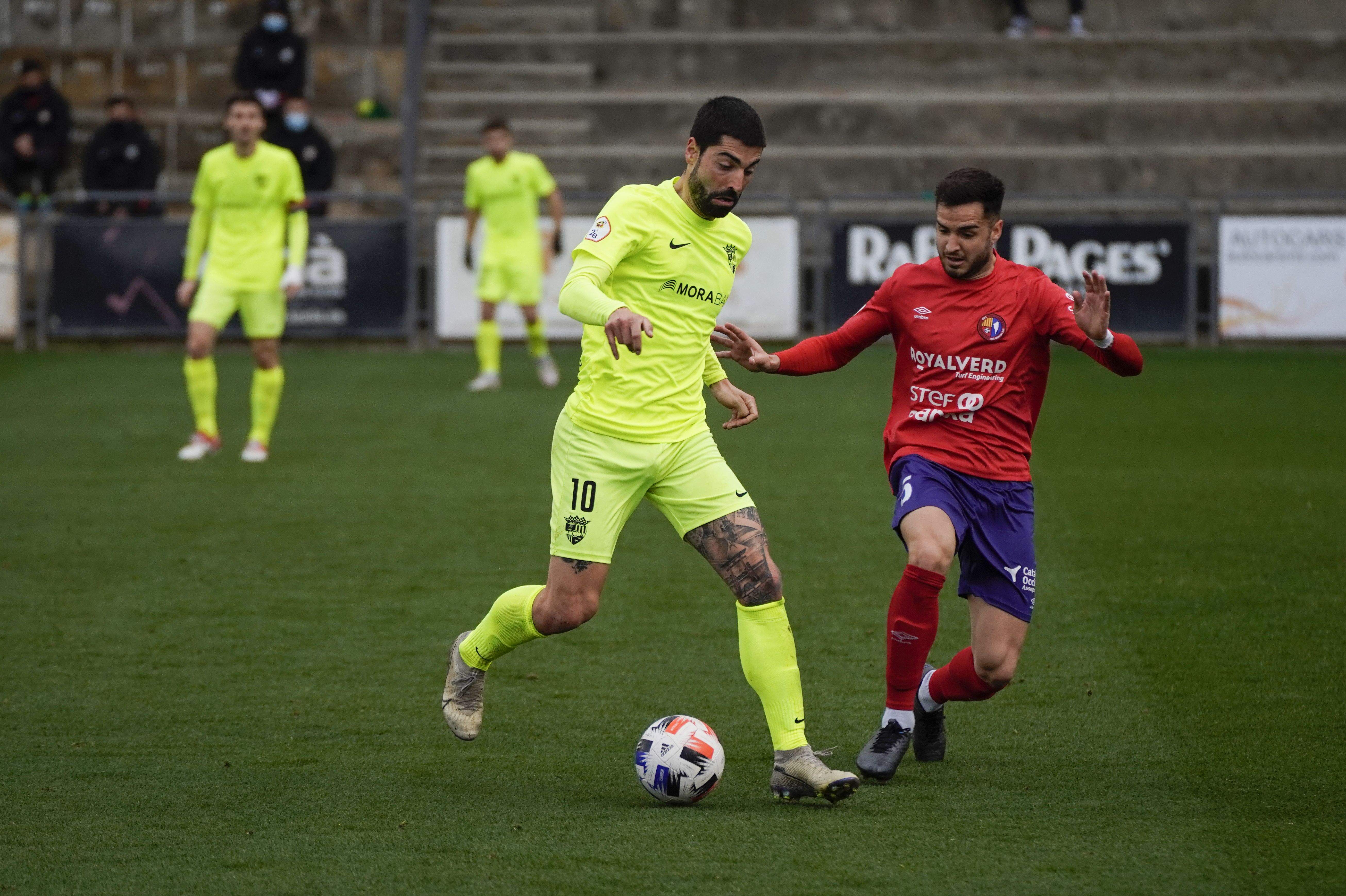 Carlos Martínez, durant un moment del partit a Olot.