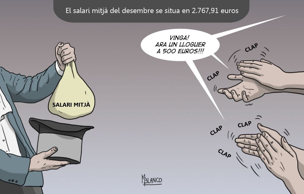 El salari mitjà surt de la 'xistera'.