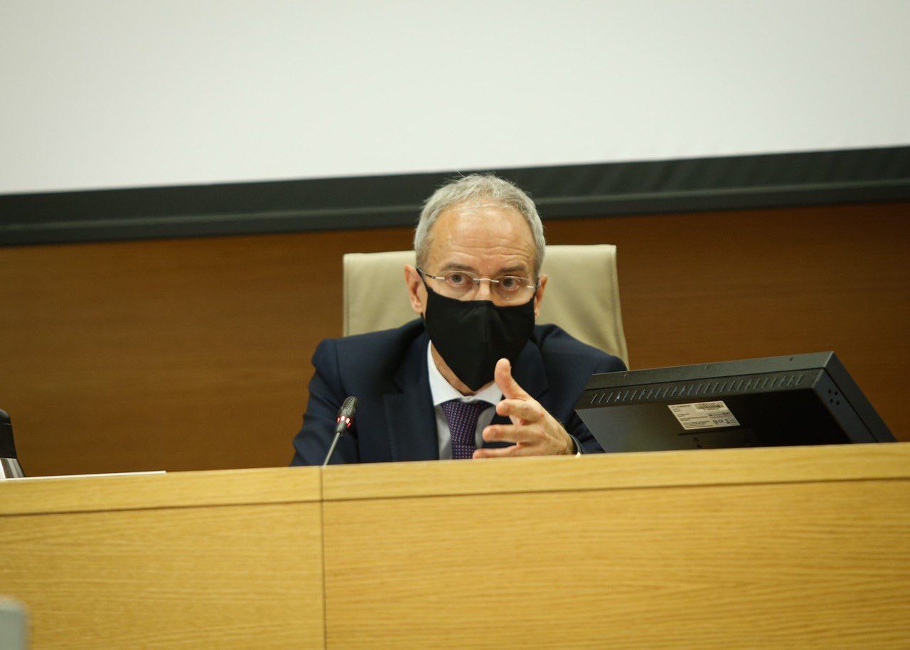 Jesús Gascón, durant la compareixença al Congrés.