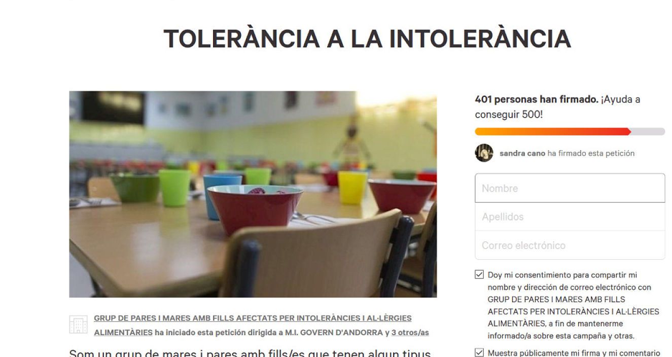 La campanya a Change.org.