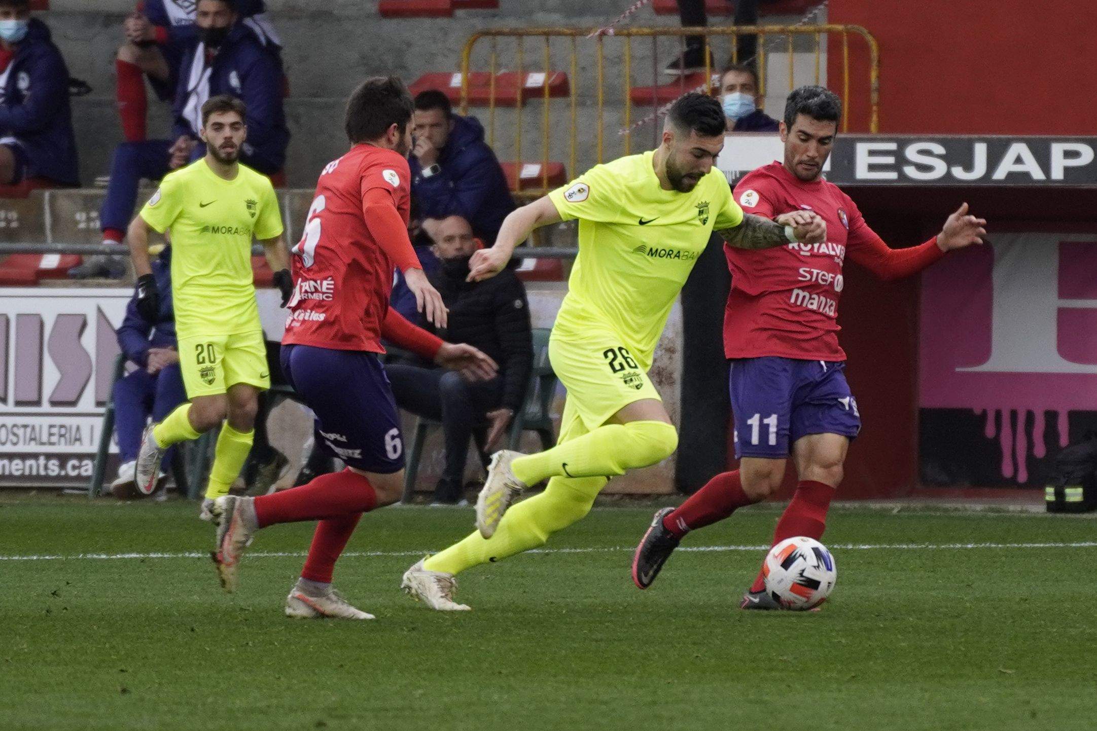 Pastor, durant el partit de diumenge davant l'Olot.