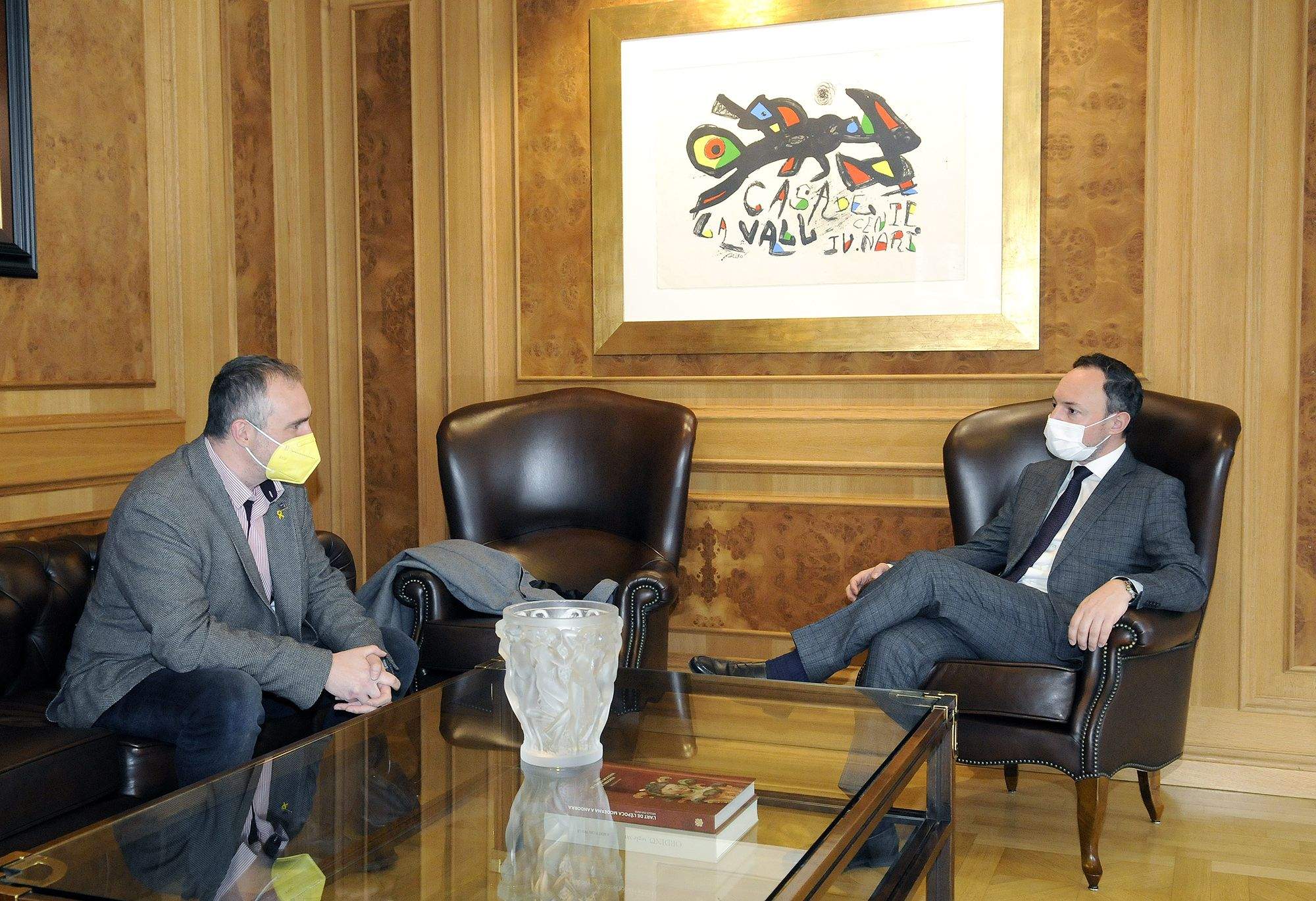 Fàbrega i Espot, durant la reunió.