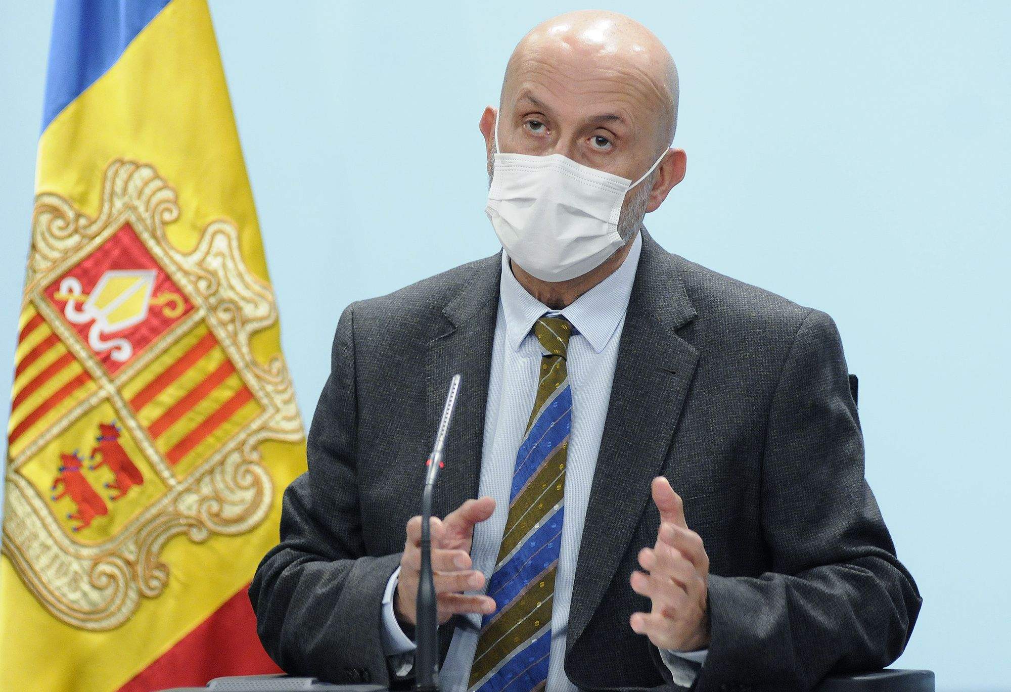 El ministre de Salut, Joan Martínez Benazet, en una compareixença.