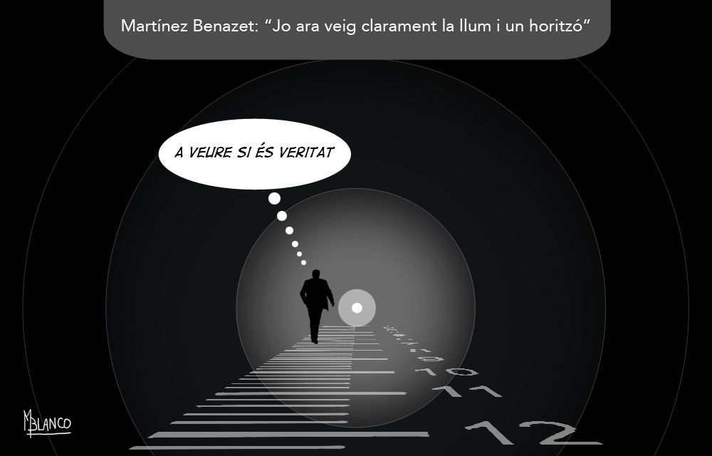 Una xeringa en forma de túnel.