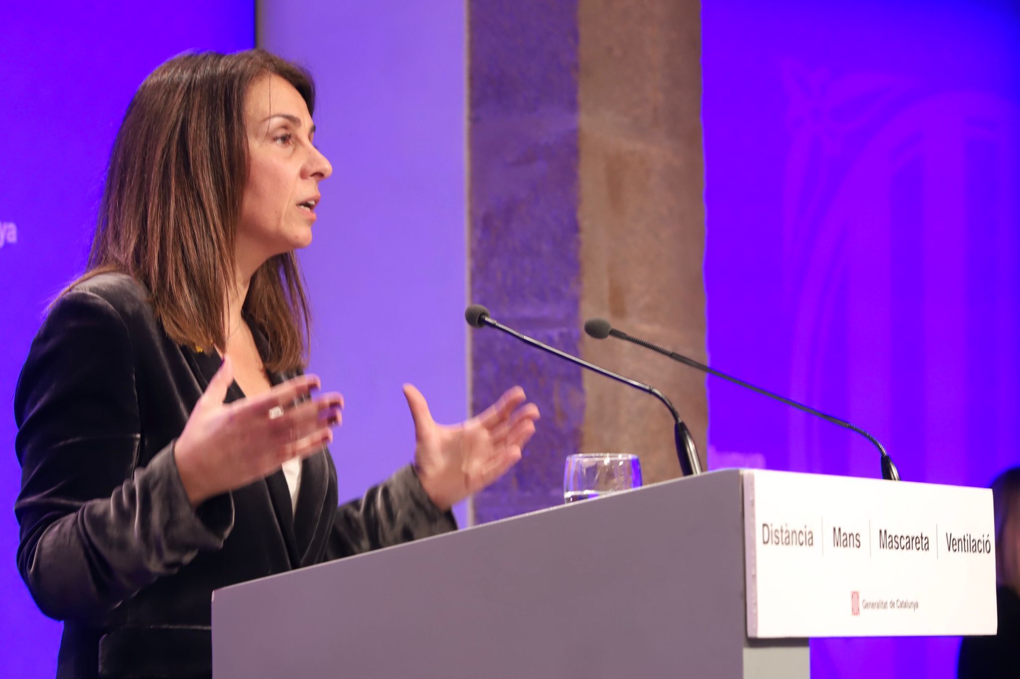 Meritxell Budó, durant la compareixença.