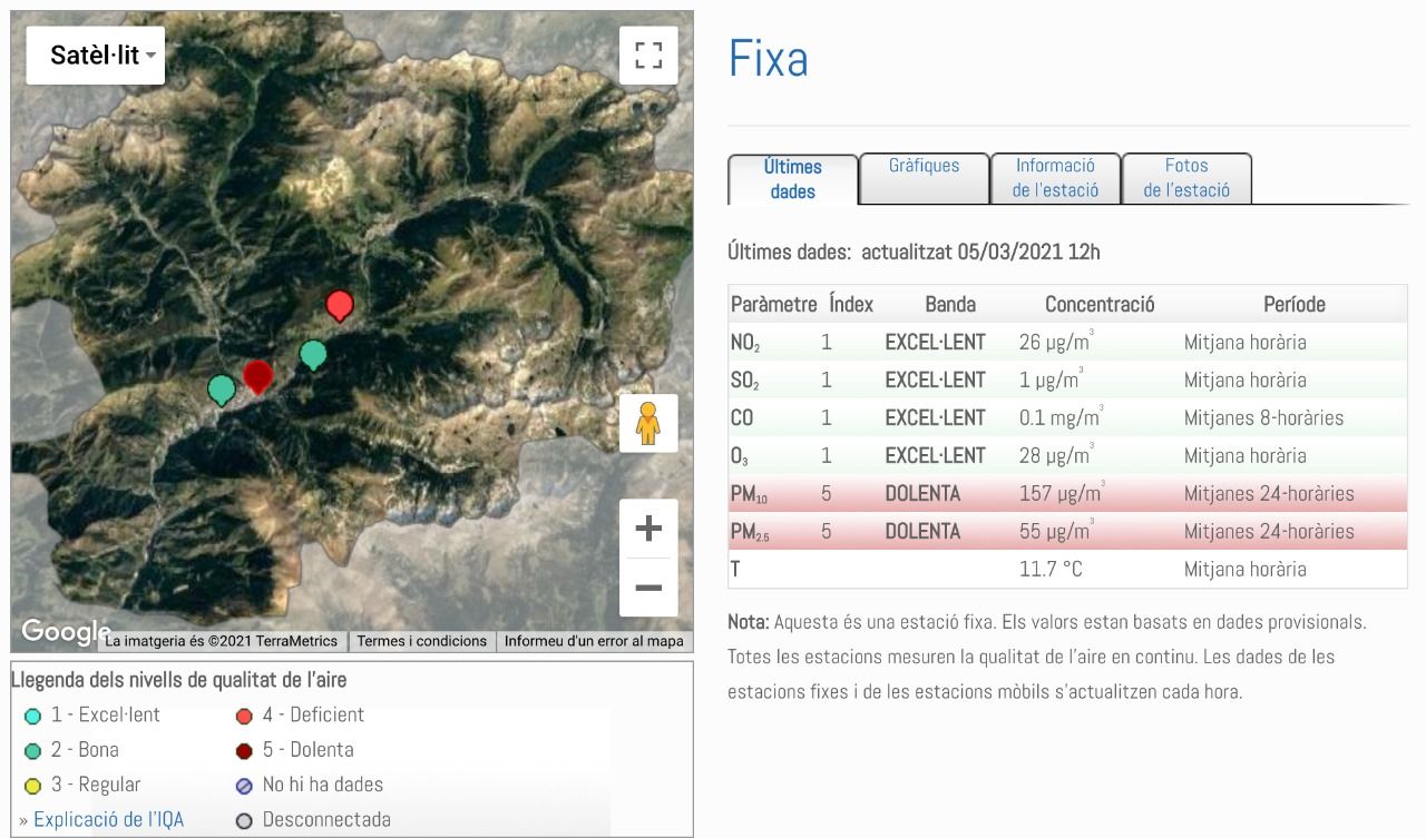 Captura de la web del ministeri