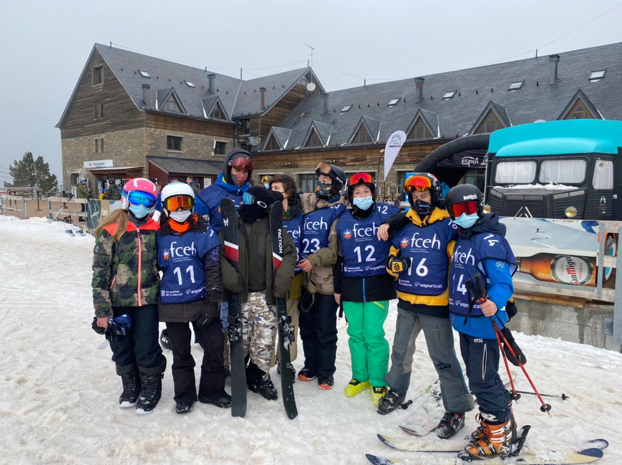 Els integrants de l'Andorra FreeStyle Club a Port Ainé.