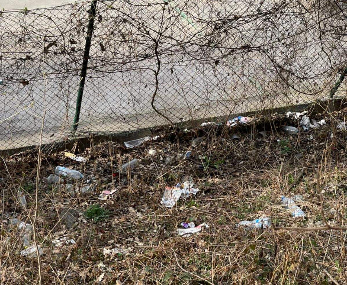 La brutícia acumulada en algunes parts del camí.