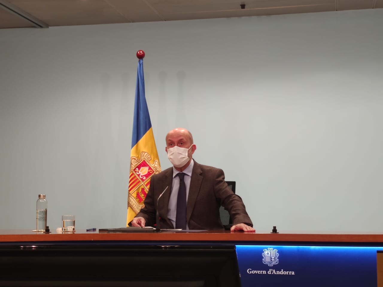 El ministre de Salut, Joan Martínez Benazet, en roda de premsa.