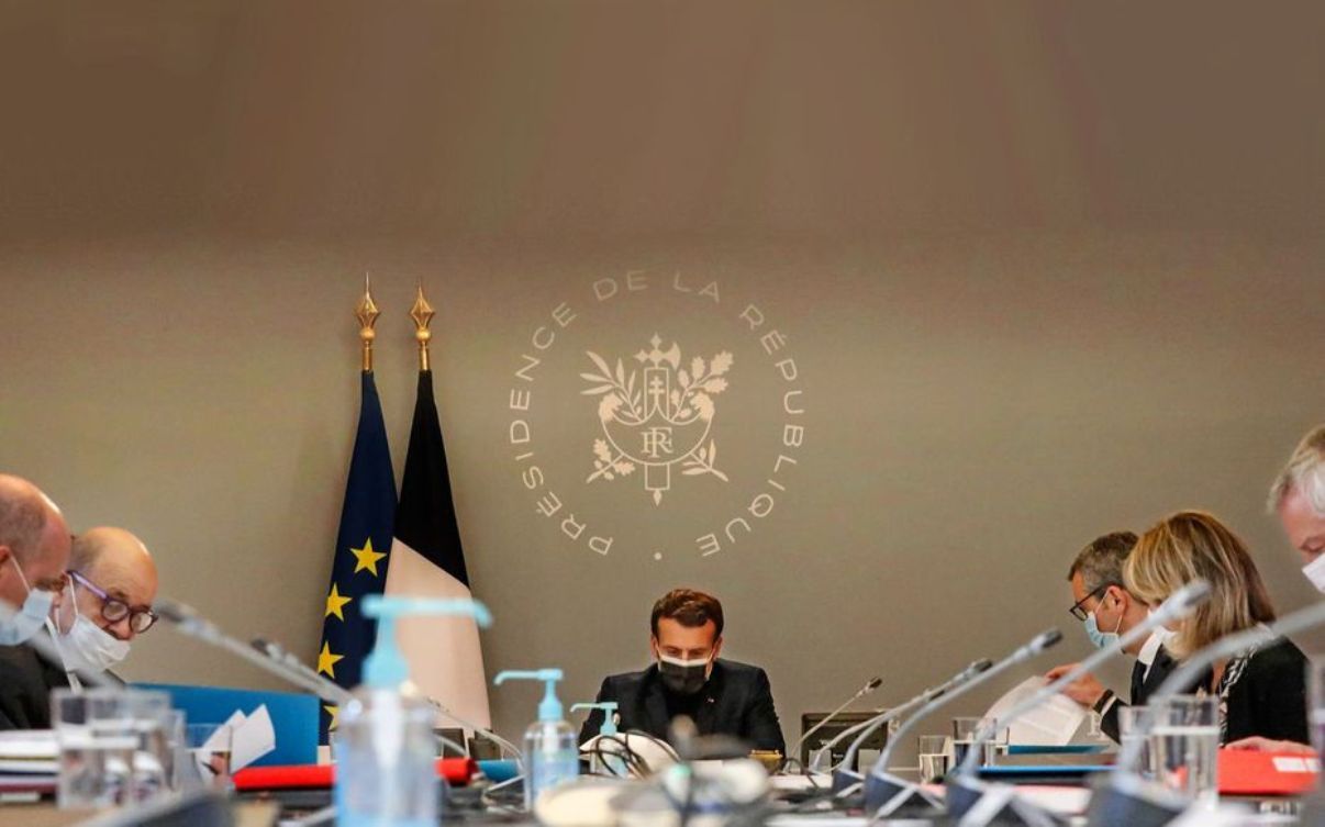 Una reunió del Consell de Defensa francès.