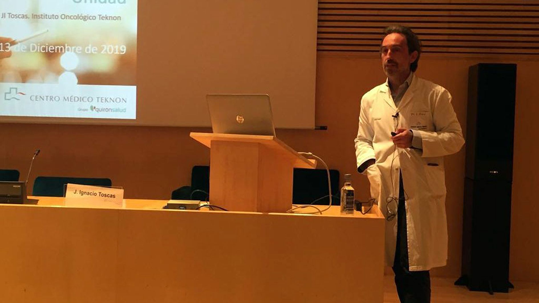 José Ignacio Toscas durant una xerrada.