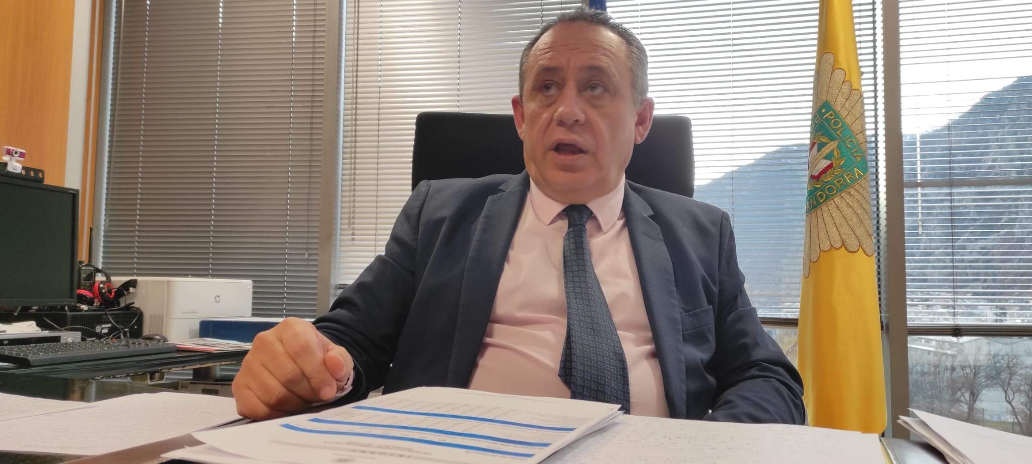 El director de la policia, Jordi Moreno, al seu despatx.