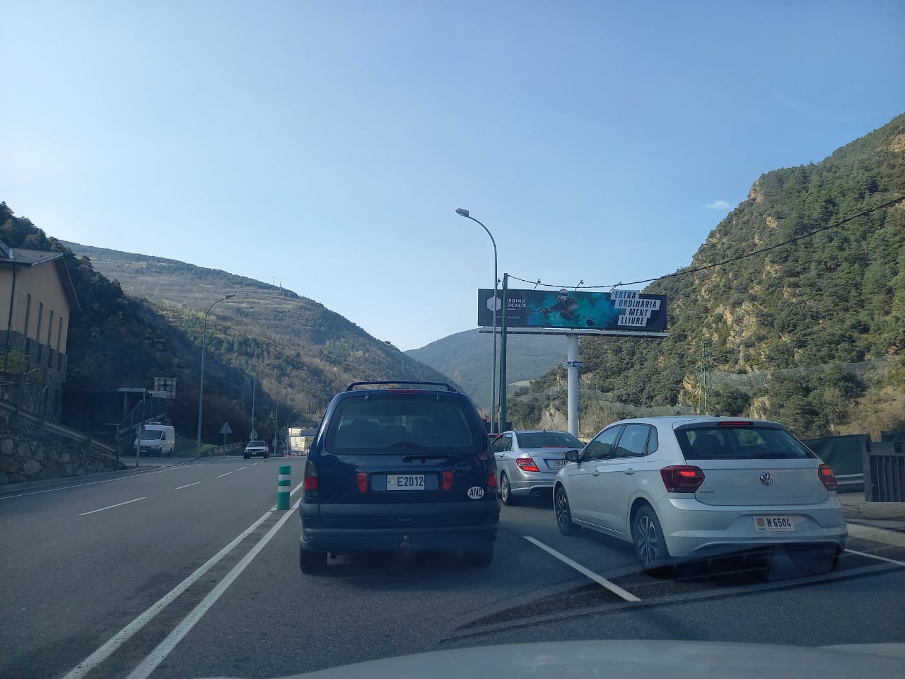 Retencions aquest dissabte a la CG1 d'entrada a Sant Julià de Lòria.