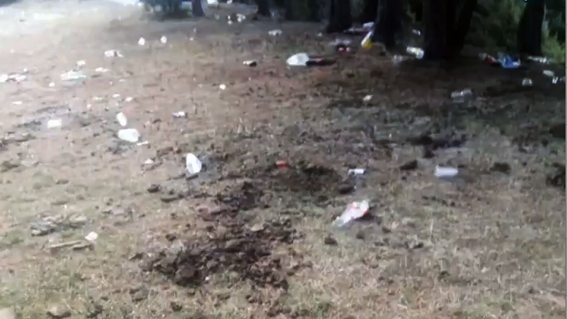 La zona de la Peguera que ha aparegut plena de brutícia.