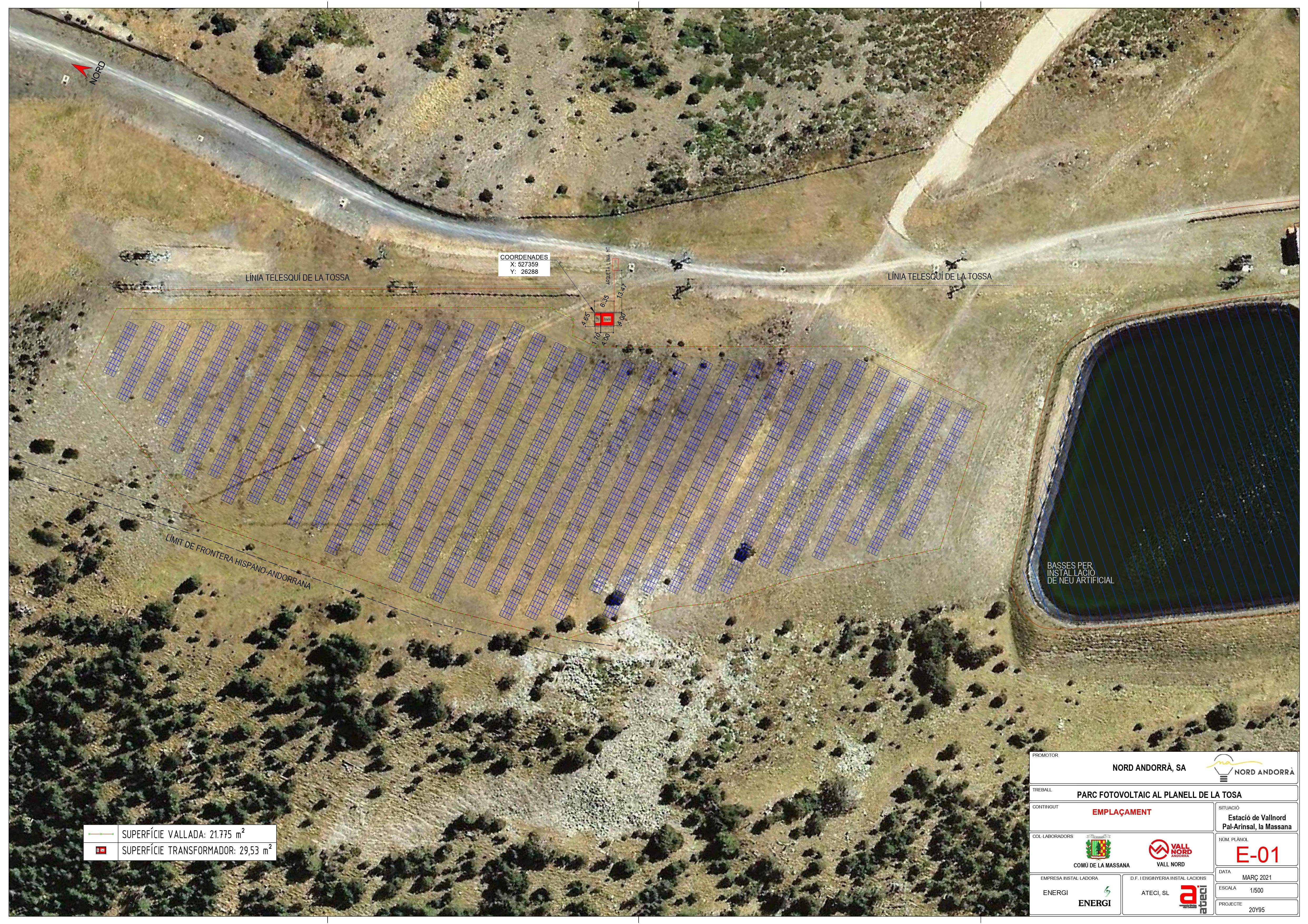 Emplaçament del parc fotovoltaic al Pal