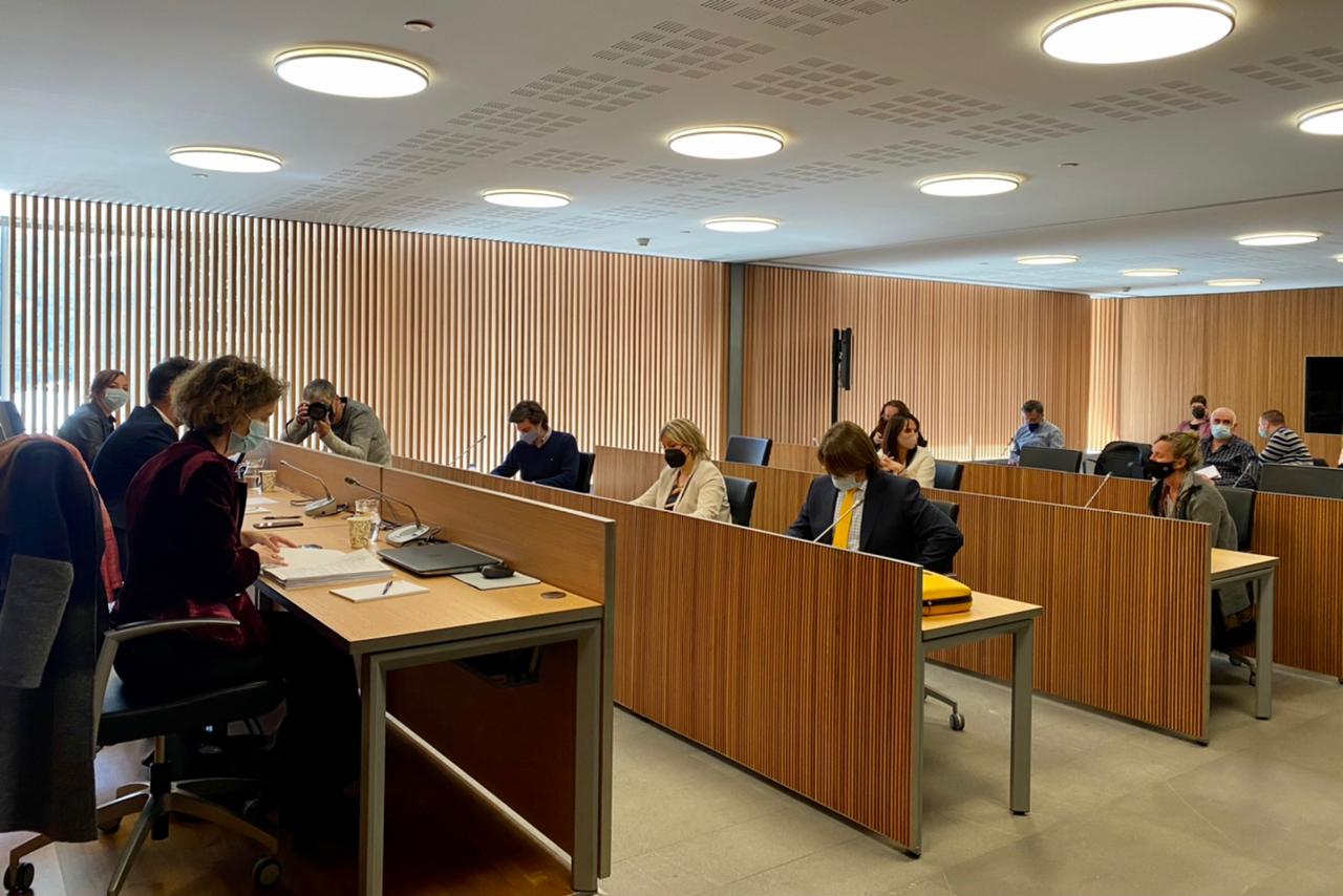 Una imatge de la compareixença de la ministra a la comissió legislativa.