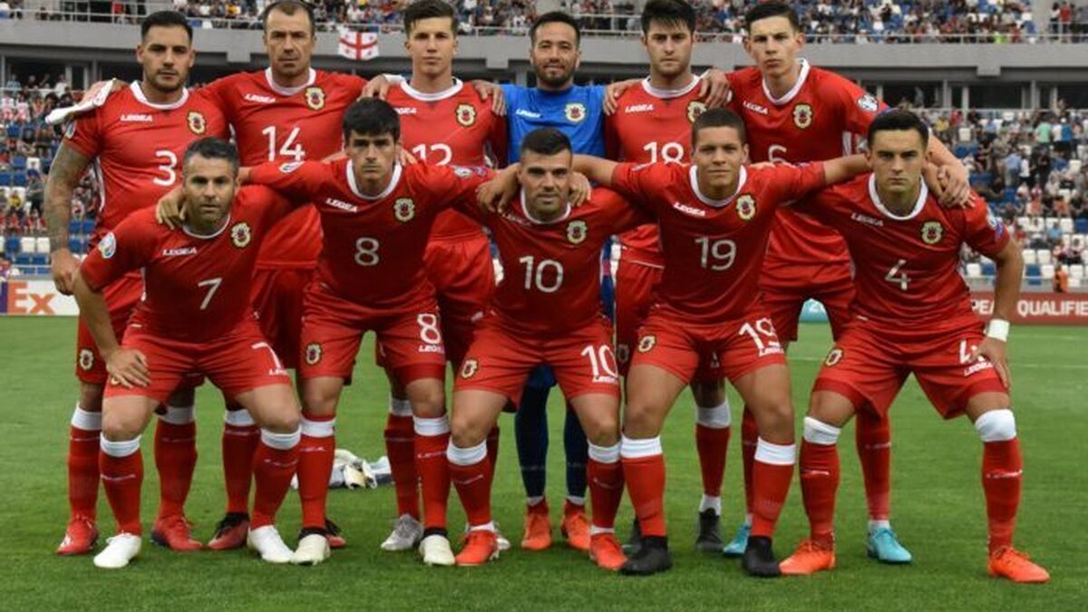 Un onze de la selecció de Gibraltar.