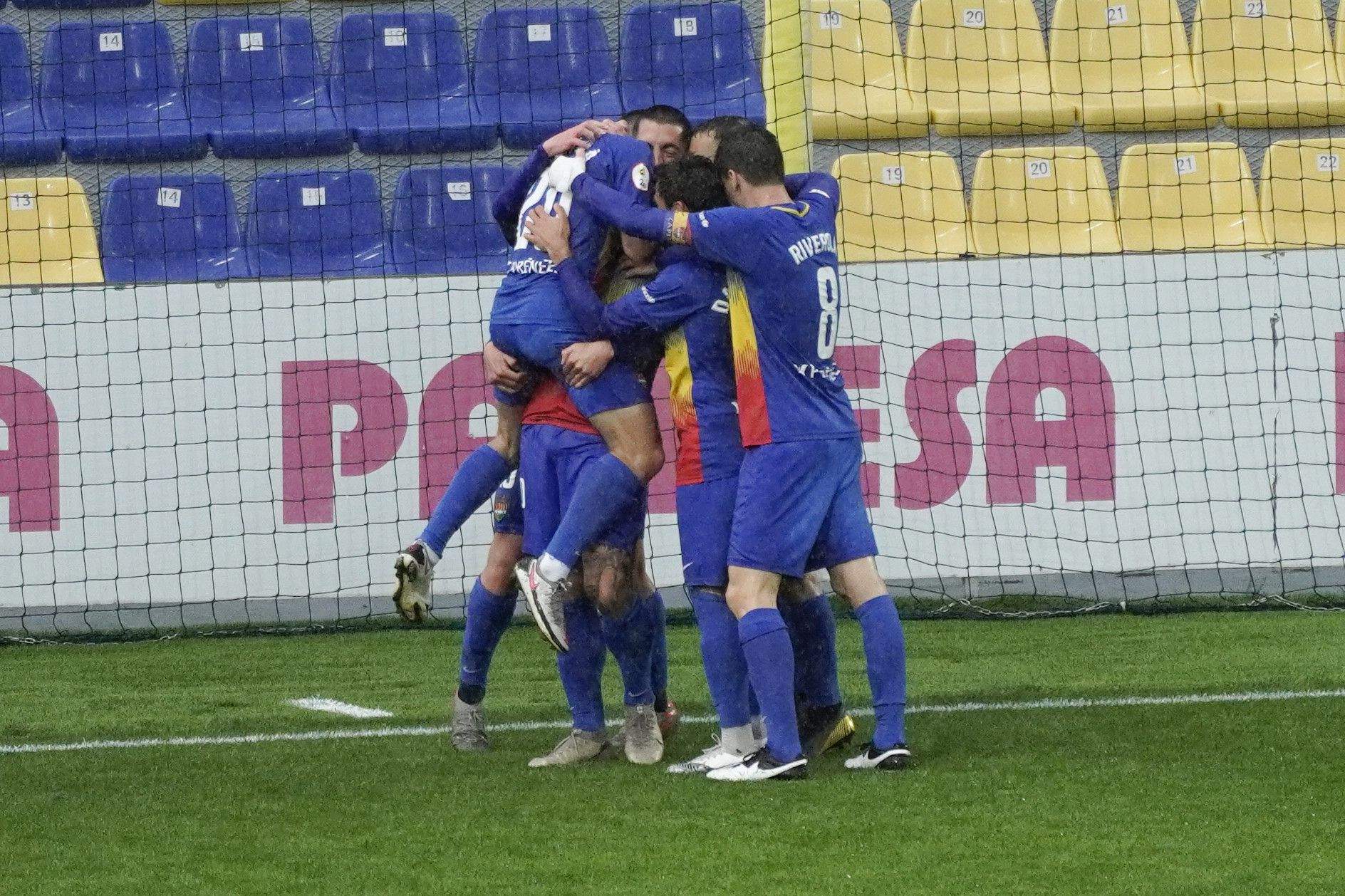 Celebració gol Andorra Vila-real B La portaveu del Sindicat, Rebeca Bonache.
