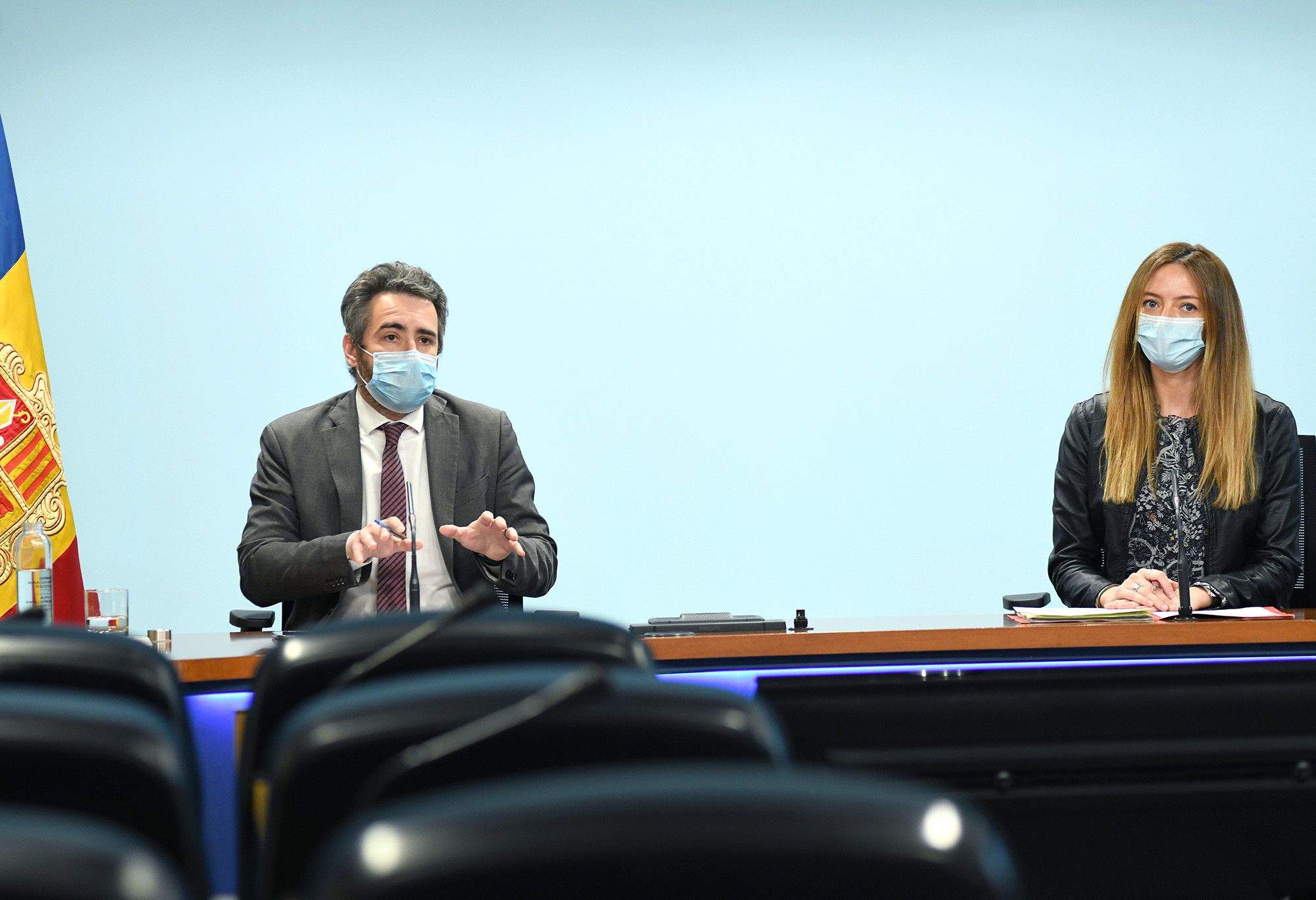 Eric Jover i Helena Mas, durant la roda de premsa.