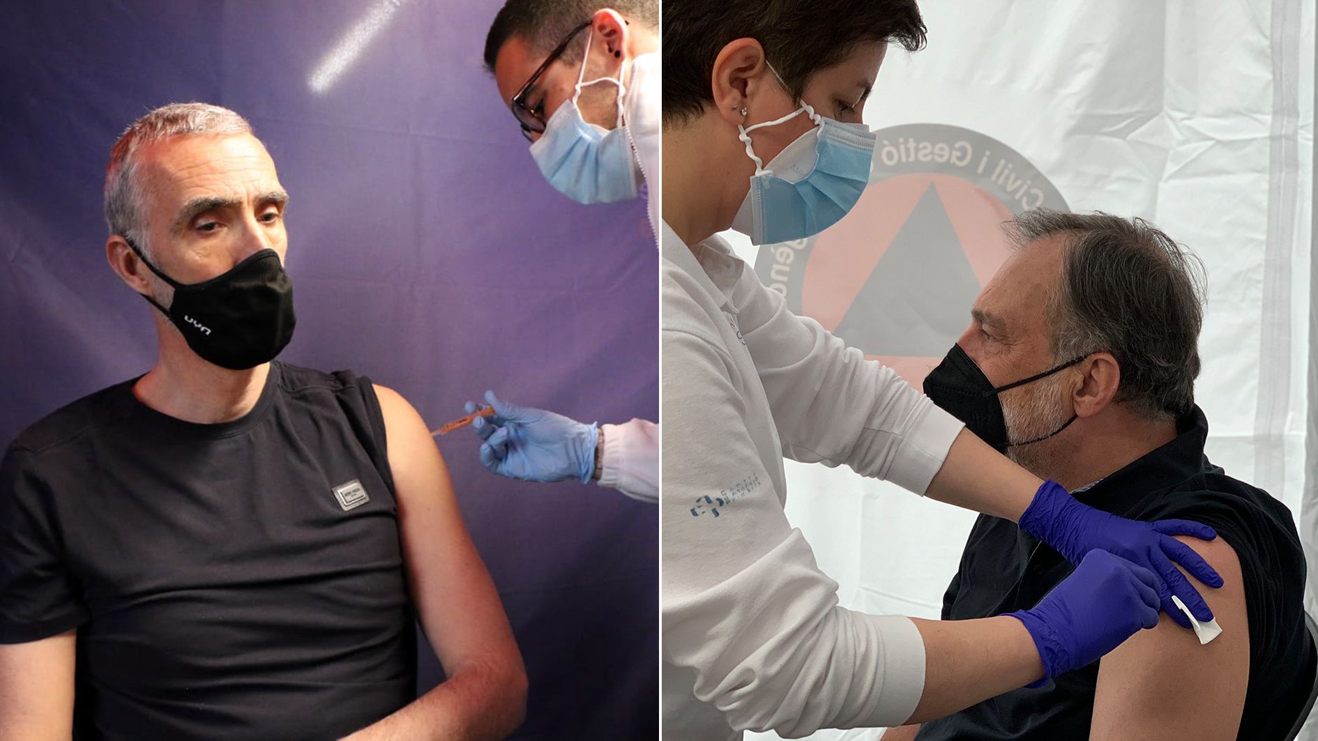 Eric Bartolome i Marc Vila, que estan en el tram d'edat que es preveia vacunar des de l'inici aquests dies, han passat aquest dilluns pel centre de vacunació.