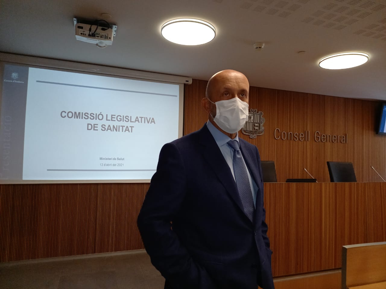 Benazet, en els moments previs a la compareixença.