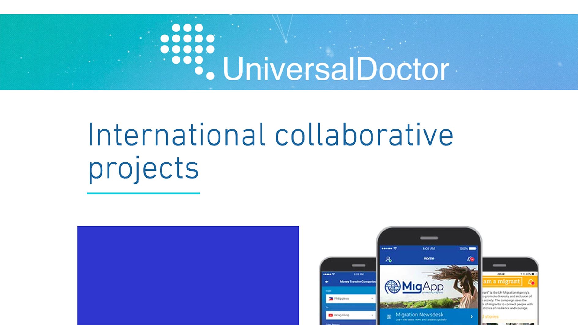 Una captura de pantalla de la web d'Universal Doctor.