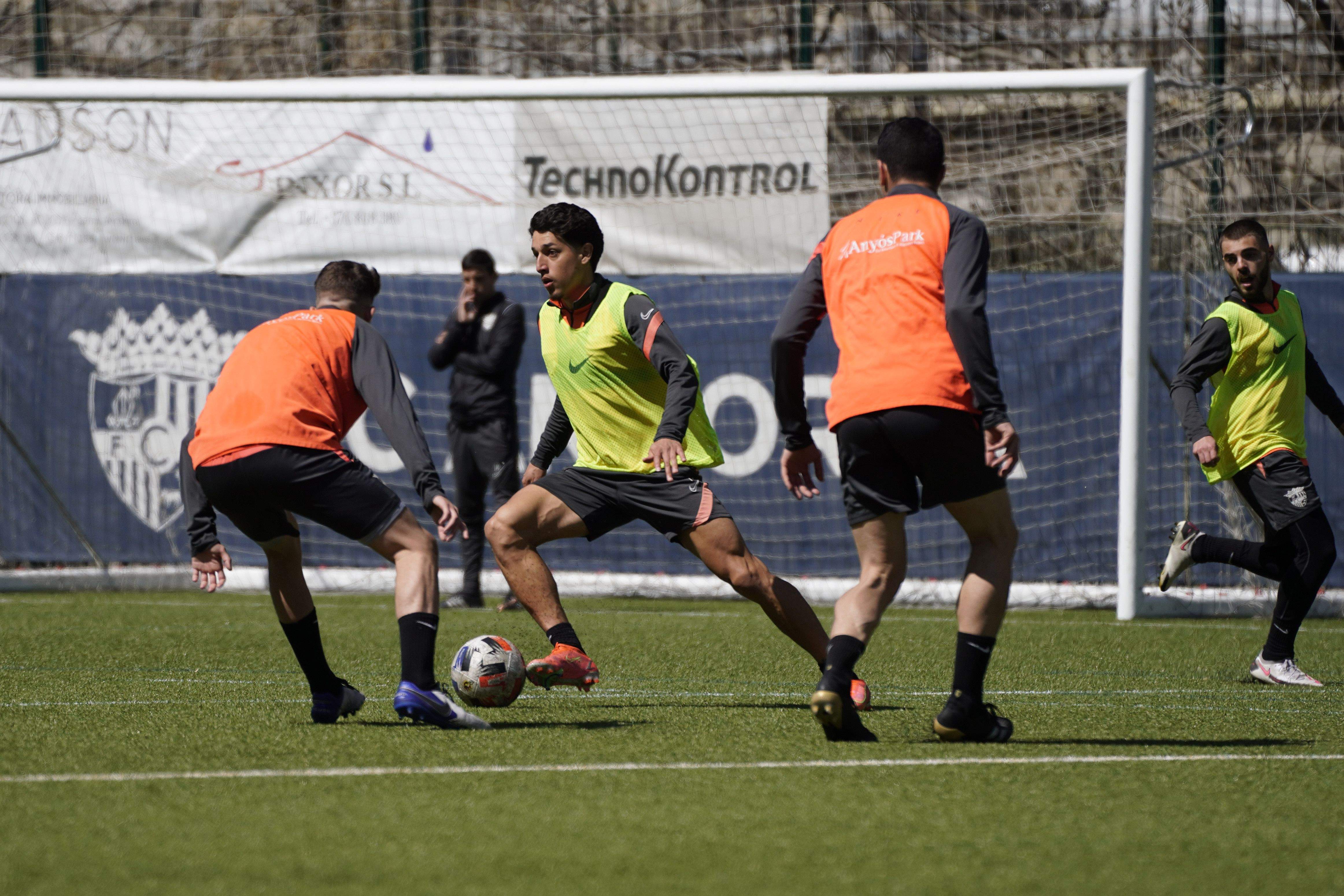 Un instant d'un dels entrenaments d'aquesta setmana.