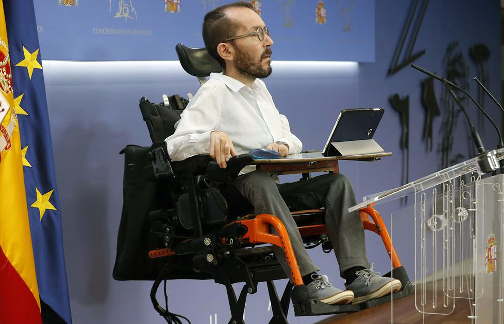Pablo Echenique en una intervenció en seu parlamentària.