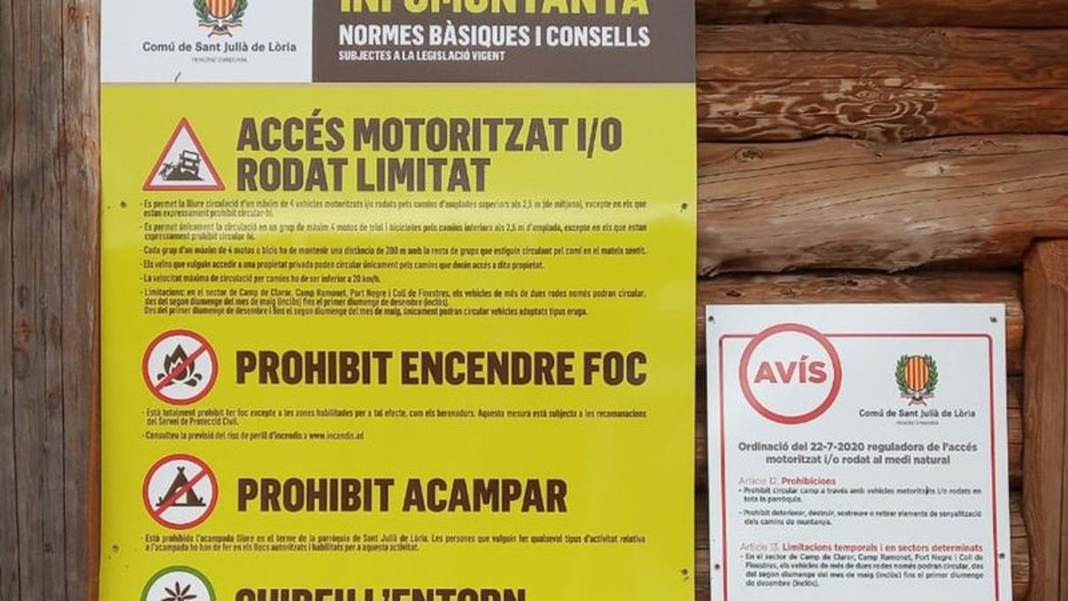 Una de les senyals informatives.