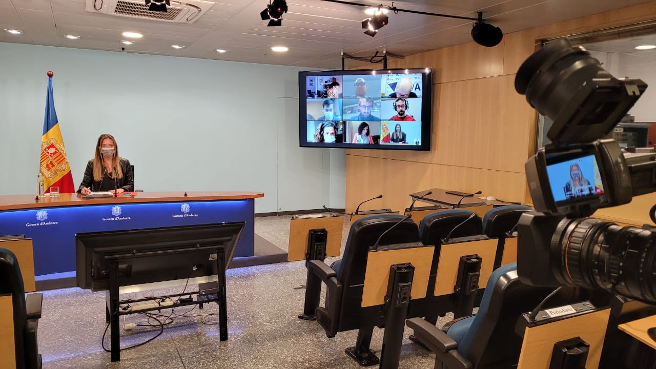 Helena Mas, durant la roda de premsa.