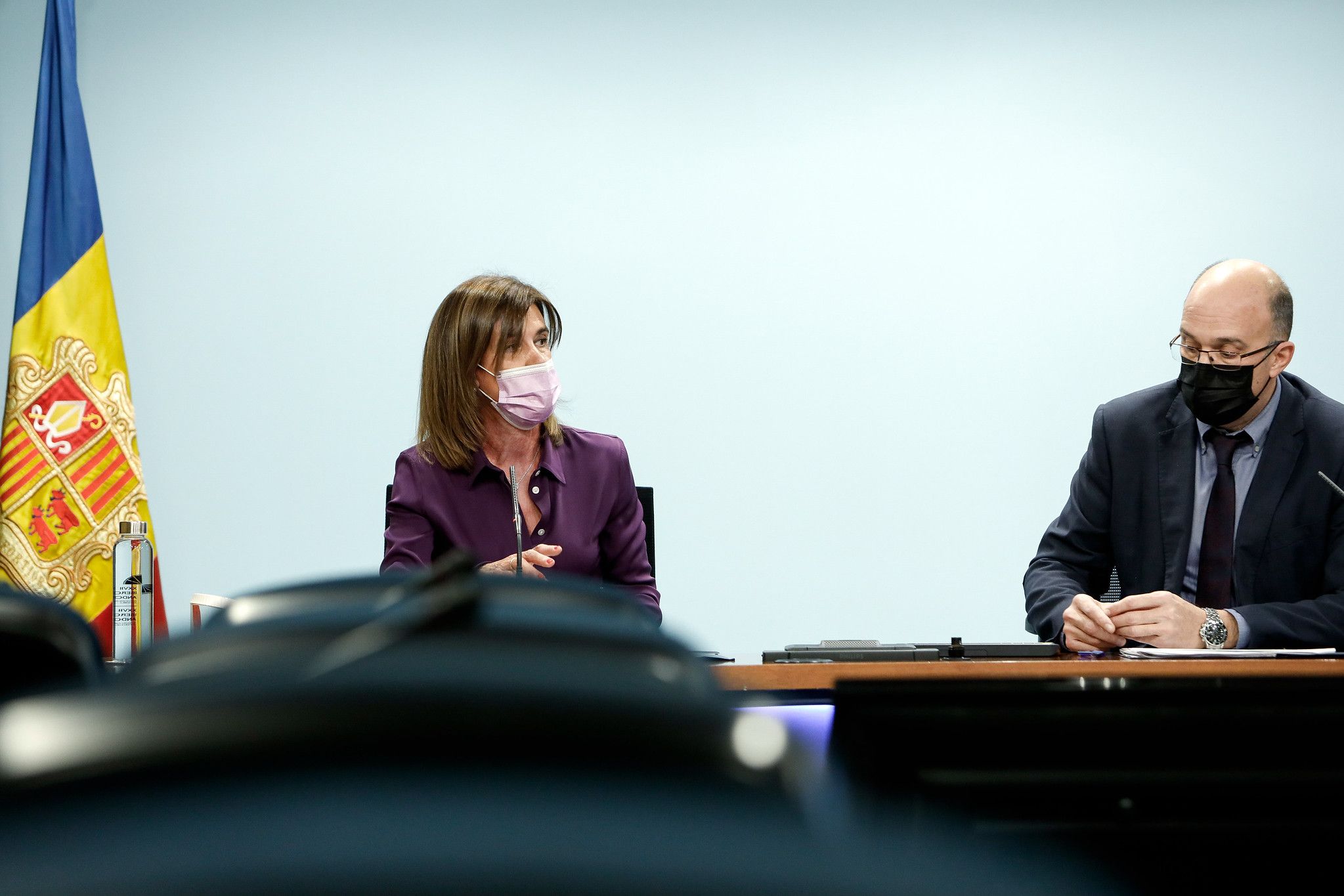 Ester Vilarrubla i Xavier Campuzano durant la roda de premsa d'aquest dimarts. Ester Vilarrubla i Xavier Campuzano durant la roda de premsa d'aquest dimarts.