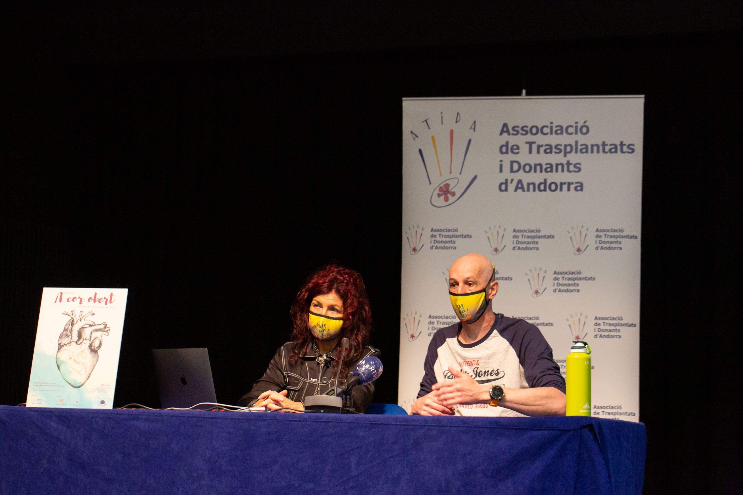 Mercè Canals i Toni Gamero a la presentació de l'obra 'A cor obert'