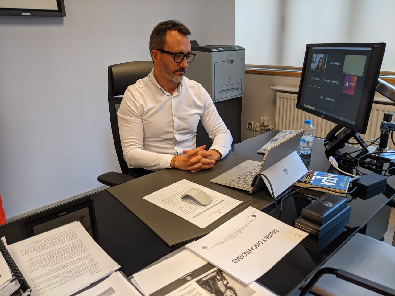 Víctor Filloy durant la conferència Dia nacional persones amb discapacitat